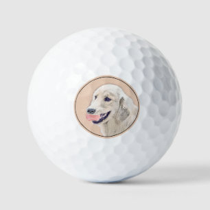 Golden Retriever with Tennis Ball Painting Dog Art