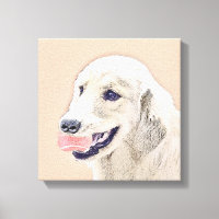 Golden Retriever with Tennis Ball Painting Dog Art