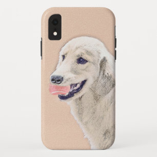 Golden Retriever with Tennis Ball Painting Dog Art iPhone XR Case