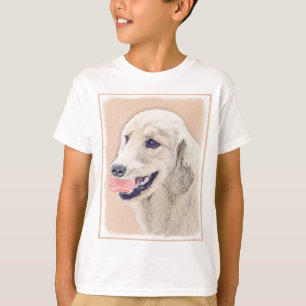 Golden Retriever with Tennis Ball Painting Dog Art T-Shirt