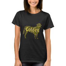 Golden Retriever Word Art Named Elegant Modern