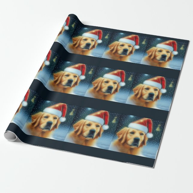 Golden Retriever   Wrapping Paper (Unrolled)