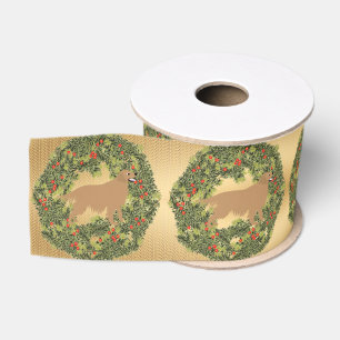 Golden Retriever Wreath Grosgrain Ribbon