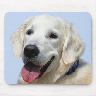 Golden Retriever Yellow / White Puppy Dog Mouse Pad