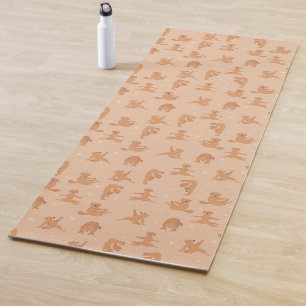 Golden retriever yoga pose mat