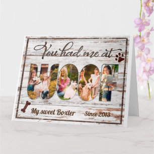 Golden Retriever You Had Me At Woof Gift for Dogs Card