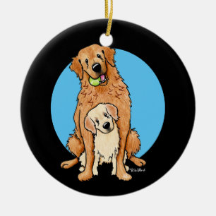 Golden Retrievers Ceramic Ornament