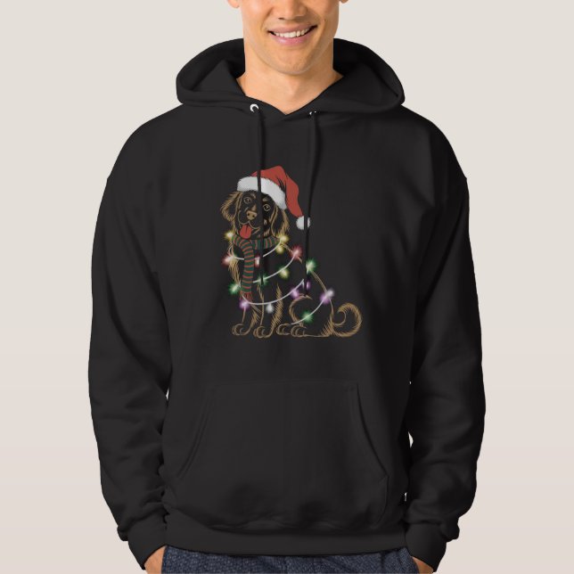 Golden Retrievers Christmas  Hoodie (Front)