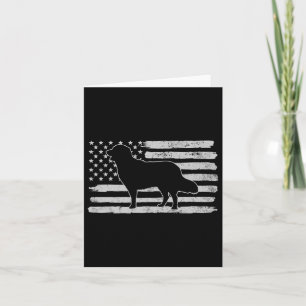 Golden Retrievers Dog Usa Flag 4th Of July  Card