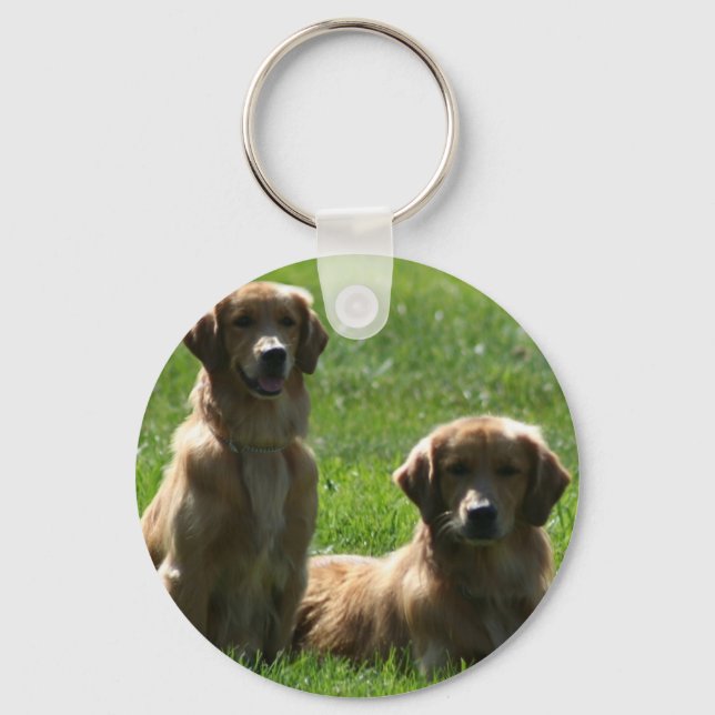 Golden Retrievers Keychain (Front)
