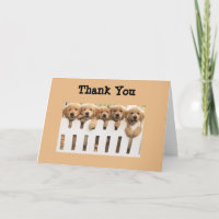 Golden Retrievers Thank You Buddies Card