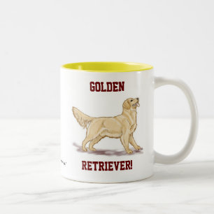 Golden Retrievers! Two-Tone Coffee Mug