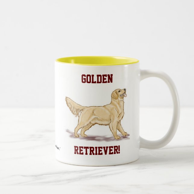 Golden Retrievers! Two-Tone Coffee Mug (Right)