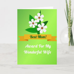 Golden Ribbon Mothers Day Card