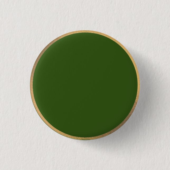 golden rim with green match 1 inch round button (Front)