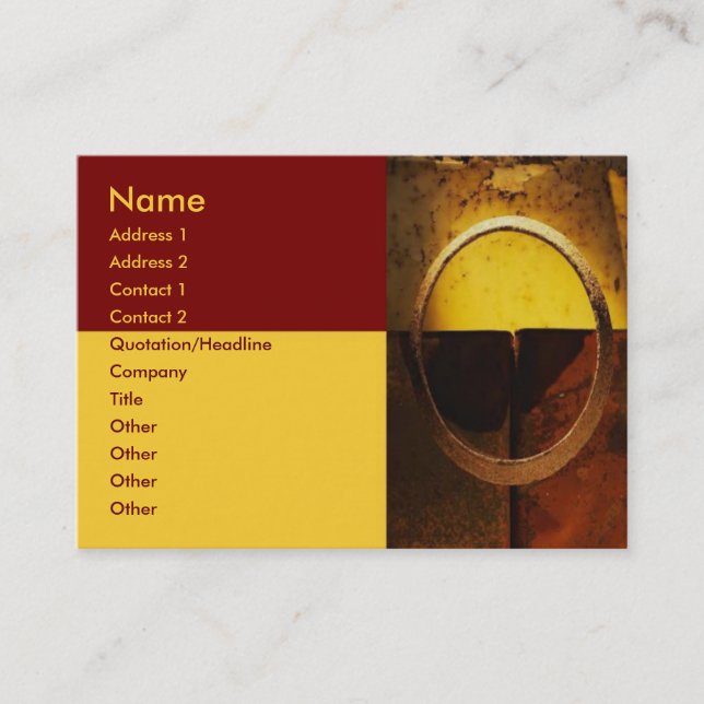 Golden Ring Business Card (Front)