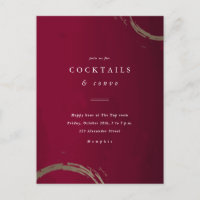 Golden Rings Cocktail Party Invitation
