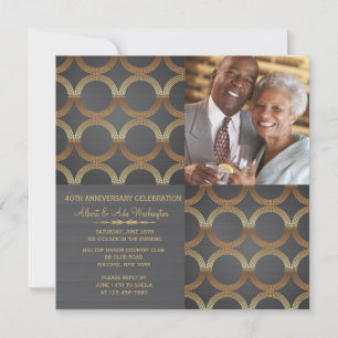 Golden Rings Photo Invitation