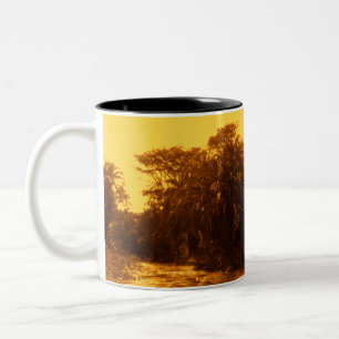 Golden River Gallery Forest Vintage Tropical Lands Two-Tone Coffee Mug