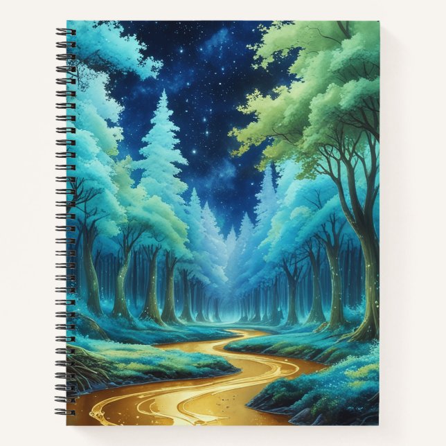 Golden River in Forest of Fantasy Notebook (Front)