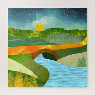 Golden Road Jigsaw Puzzle