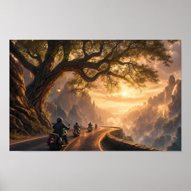 Golden Road Through the Dawn Valley Poster (Front)