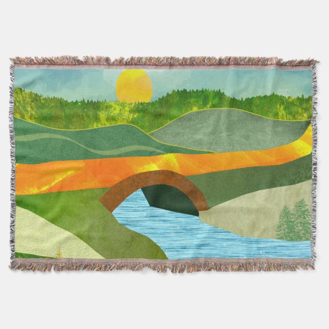Golden Road Throw Blanket (Front)