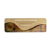 Golden Rolling Hills Return Address Labels