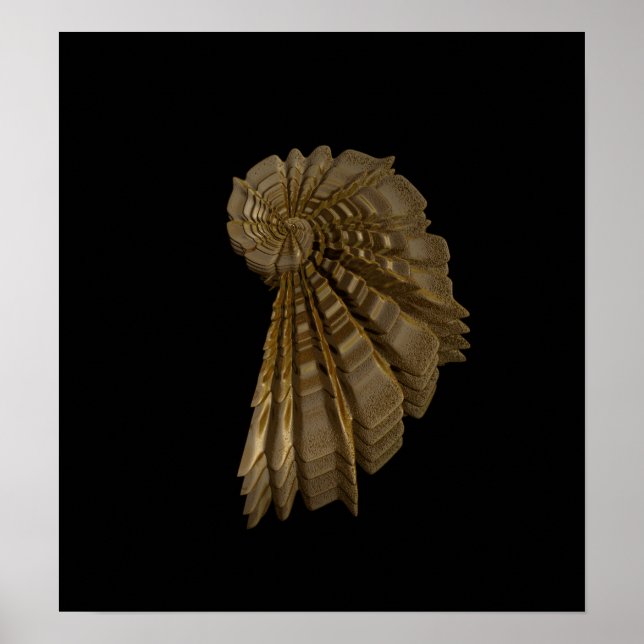 golden romance seashell poster (Front)