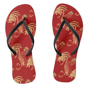 Golden Rooster Year 2017 Custom Flip Flop