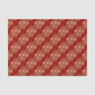 Golden Rooster Year 2017 Red Tissue Paper