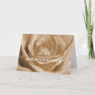 Golden Rose 50th anniversary Card