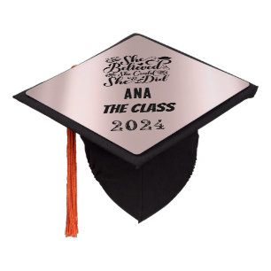 Golden Rose elegant Graduation Cap Topper