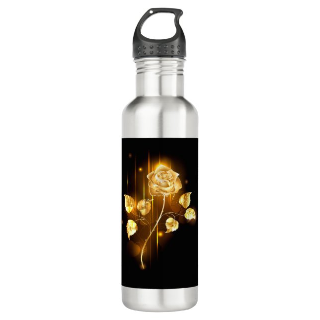 Golden rose ( gold rose ) 710 ml water bottle (Front)