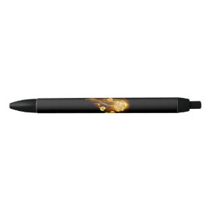 Golden rose ( gold rose ) black ink pen