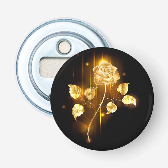 Golden rose ( gold rose ) bottle opener (Front)