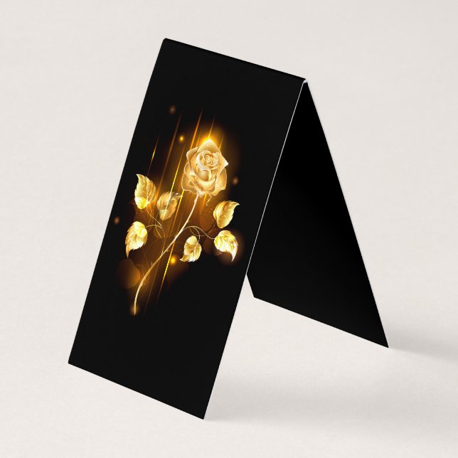 Golden rose ( gold rose ) business card (Back)