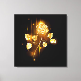 Golden rose ( gold rose ) canvas print
