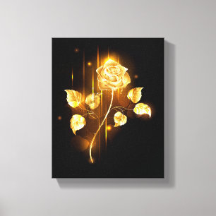 Golden rose ( gold rose ) canvas print