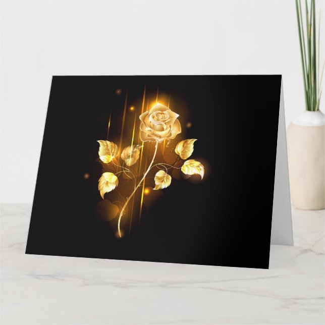 Golden rose ( gold rose ) card (Front)