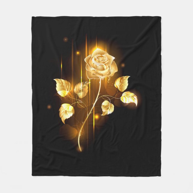 Golden rose ( gold rose ) fleece blanket (Front)