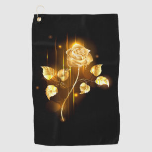 Golden rose ( gold rose ) golf towel