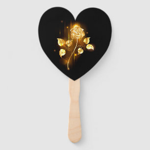 Golden rose ( gold rose ) hand fan