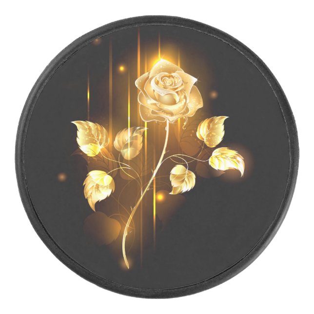 Golden rose ( gold rose ) hockey puck (Front)
