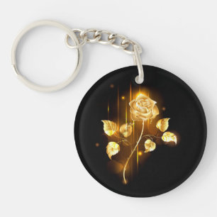 Golden rose ( gold rose ) keychain