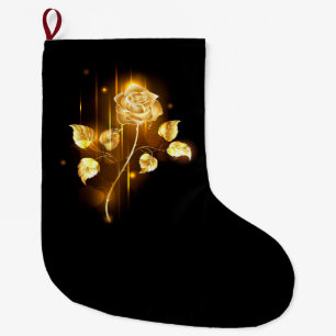 Golden rose ( gold rose ) large christmas stocking