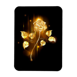 Golden rose ( gold rose ) magnet