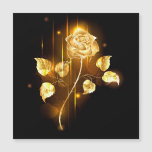 Golden rose ( gold rose ) magnetic invitation