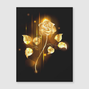 Golden rose ( gold rose ) magnetic invitation