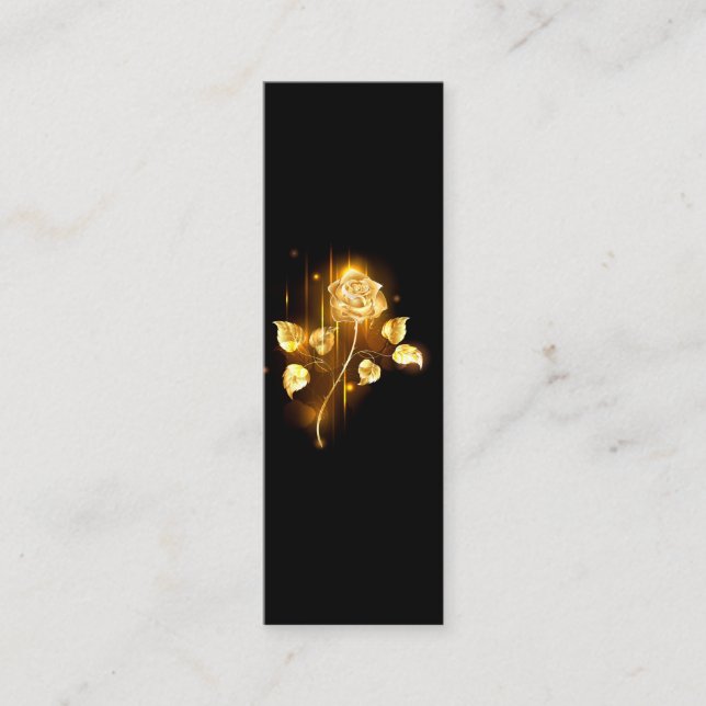 Golden rose ( gold rose ) mini business card (Front)